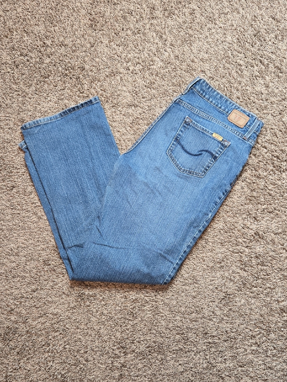 Levi Strauss Signature Mid Rise Bootcut Misses 16 Long Blue Jeans Denim Pants